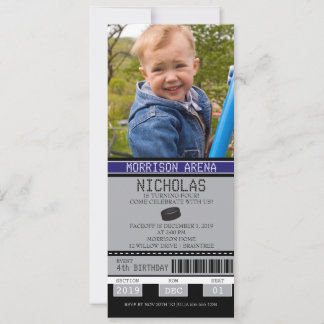 Hockey Ticket Geburtstag Einladung