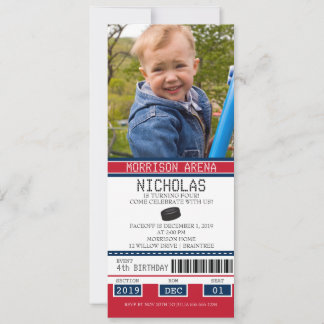 Hockey Ticket Geburtstag Einladung