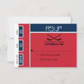 Hockey Ticket Wedding RSVP (Vorderseite)