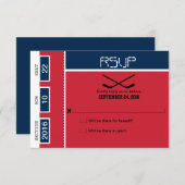 Hockey Ticket Wedding RSVP (Vorne/Hinten)