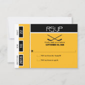 Hockey Ticket Wedding RSVP (Vorderseite)