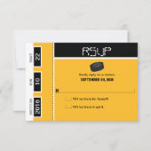 Hockey Ticket Wedding RSVP (Vorderseite)