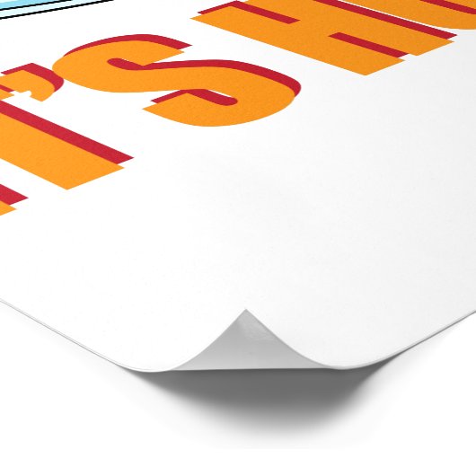 Hockey Time - Niedlicher Pinguin-Eishockey Poster (Ecke)