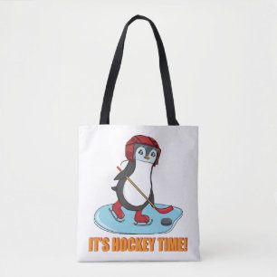 Hockey Time - Niedlicher Pinguin-Eishockey Tasche