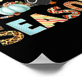 Hockey Tis The Season Pumpkin Herbst Thanksgi Poster (Ecke)