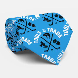 Hockey Tools of the Trade on blue Krawatte