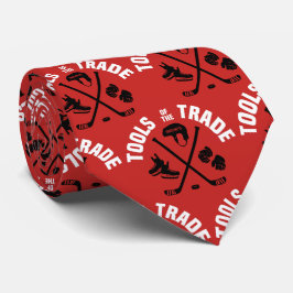 Hockey Tools of the Trade on Red Krawatte