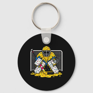Hockey-Torhüter-Eiscreme-Tropf-Jungen-Eishockey-Ju Schlüsselanhänger