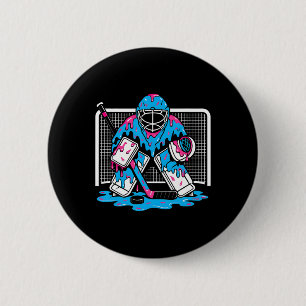 Hockey-Torhüter Eiscreme-Tropfen Jungen Eishockey Button