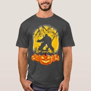 Hockey-Torhüter-Kürbis Halloween T-Shirt