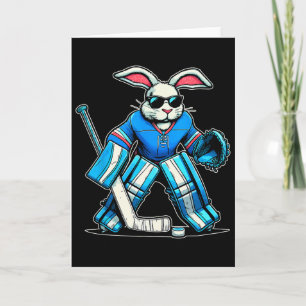 Hockey-Torhüter-Osterhasen-Eier Karte