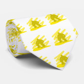 Hockey-Tormann-Gelb-Logo Krawatte (Gerollt)