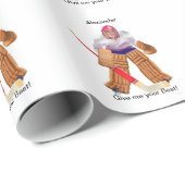 Hockey-Tormann! Geschenkpapier (Rolleneckpunkt)