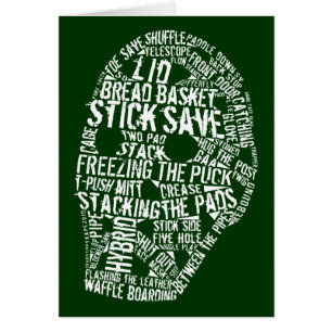 Hockey-Tormann-Masken-Typografie-Entwurf