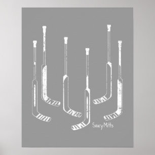 Hockey-Tormann-Stöcke Poster