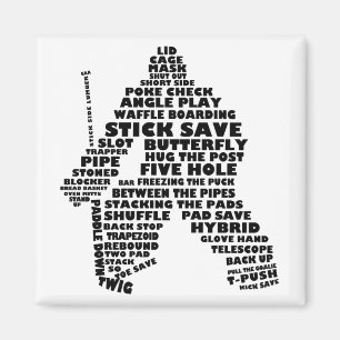 Hockey-Tormann-Typografie-Magnet Magnet