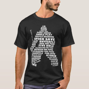 Hockey-Tormann-Wort-Kunst-typografisches T-Shirt
