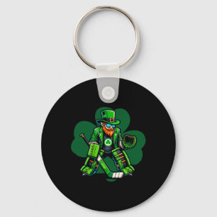 Hockey Torwart St. Patrick's Day Irischer Kleeblat Schlüsselanhänger