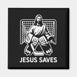 Hockey Torwart Torhüter Jesus rettet christlichen  Magnet