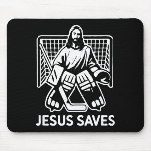 Hockey Torwart Torhüter Jesus rettet christlichen Mousepad