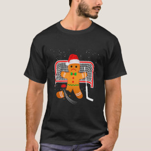Hockey Torwart Weihnachten Lebkuchenmann Torwart T-Shirt