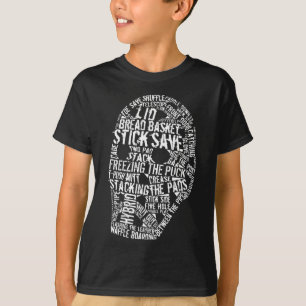 Hockey-Torwartmasken-Typografie-Design T-Shirt