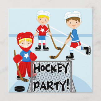 Hockey trägt Party-kundenspezifische Einladung