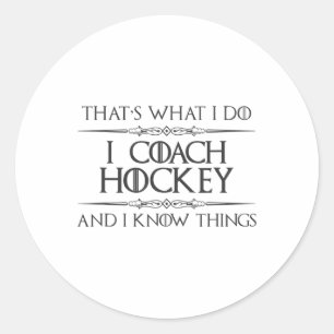 Hockey-Trainer - Ich trainiere Hockey und ich kenn Runder Aufkleber
