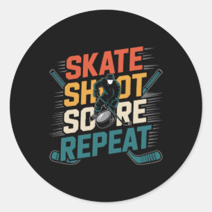 Hockey-Trikot-Geschenke für Männer Kinder Jugendli Runder Aufkleber