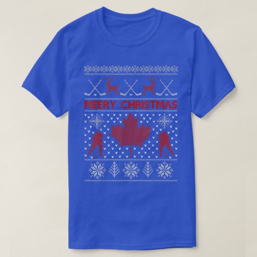 Hockey Ugly Christmas Sweaters T-Shirt (Design vorne)