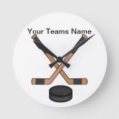 Hockey-Uhr Runde Wanduhr (Vorderseite)