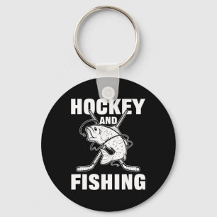 Hockey und Fischen Eishockey Fisch Jagd Schlüsselanhänger