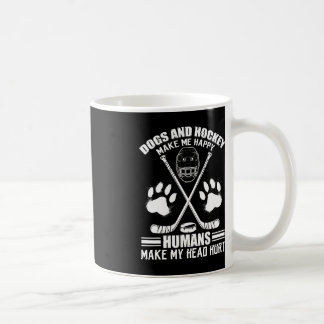 Hockey und Hund machen mich zum glücklichen Eishoc Kaffeetasse
