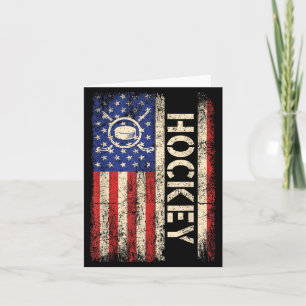 Hockey USA Amerikanischer Flagge Hockey Spieler Ei Karte
