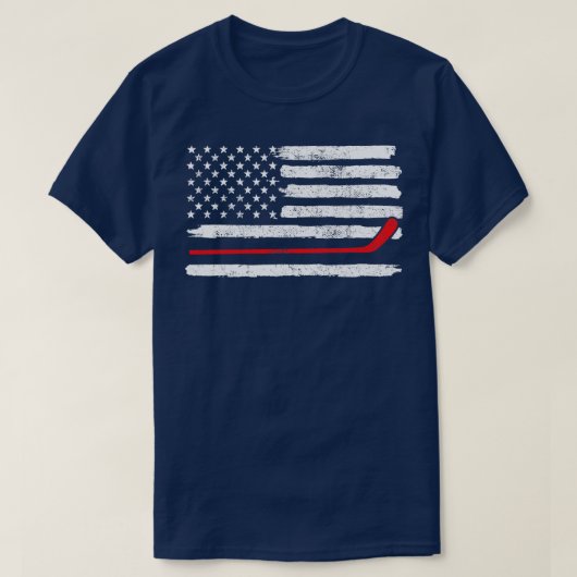 Hockey USA - Flag Vintag 1 T-Shirt (Design vorne)