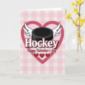 Hockey Valentine Love Card Karte (Gelbe Blume)
