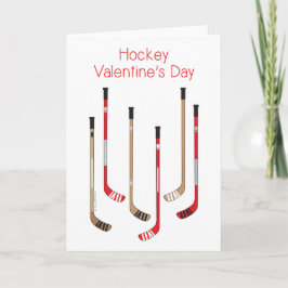 Hockey Valentine's Day Card - Hockey Sticks Feiertagskarte