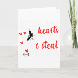 Hockey Valentines stehlen Herzen wie ich den Puck  Karte