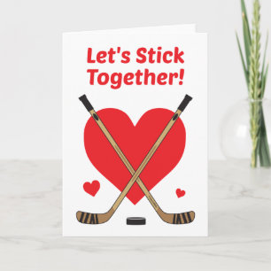 Hockey Valentinstagskarte - Lass uns zusammenbleib Feiertagskarte