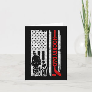 Hockey-Vater Amerikanische Flagge Vatertagsgeschen Karte