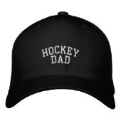 Hockey-Vater bestickt Bestickte Baseballkappe (Vorderseite)