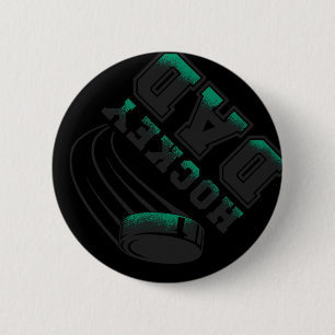 Hockey Vater Eishockey Puck Funny Fathers Day Grap Button