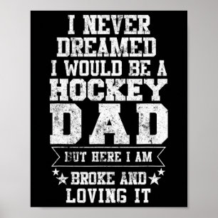 Hockey Vater Fun Vatertag T-Shirt Väter Geschenk Poster