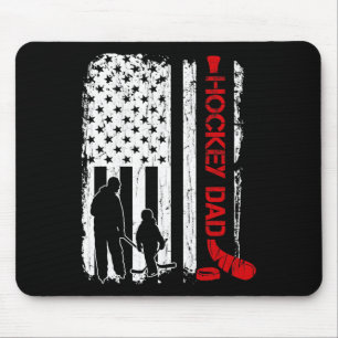 Hockey-Vater-Gift-Hockey-Amerikanische Flagge Mousepad