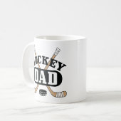 Hockey Vater Hockey Sticks und Puck Kaffeetasse (Vorderseite Links)