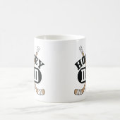 Hockey Vater Hockey Sticks und Puck Kaffeetasse (Mittel)