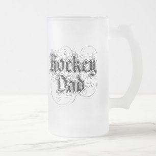Hockey Vater mattierte Bier-Tasse Mattglas Bierglas