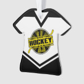 Hockey Vater Name & Number Jersey Ornament (Vorderseite)