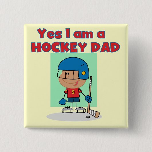 Hockey-Vater-T - Shirts und Geschenke Button (Vorderseite)