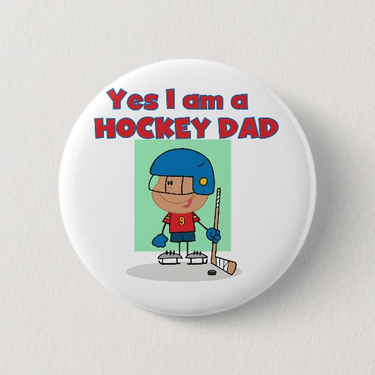 Hockey-Vater-T - Shirts und Geschenke Button (Vorderseite)